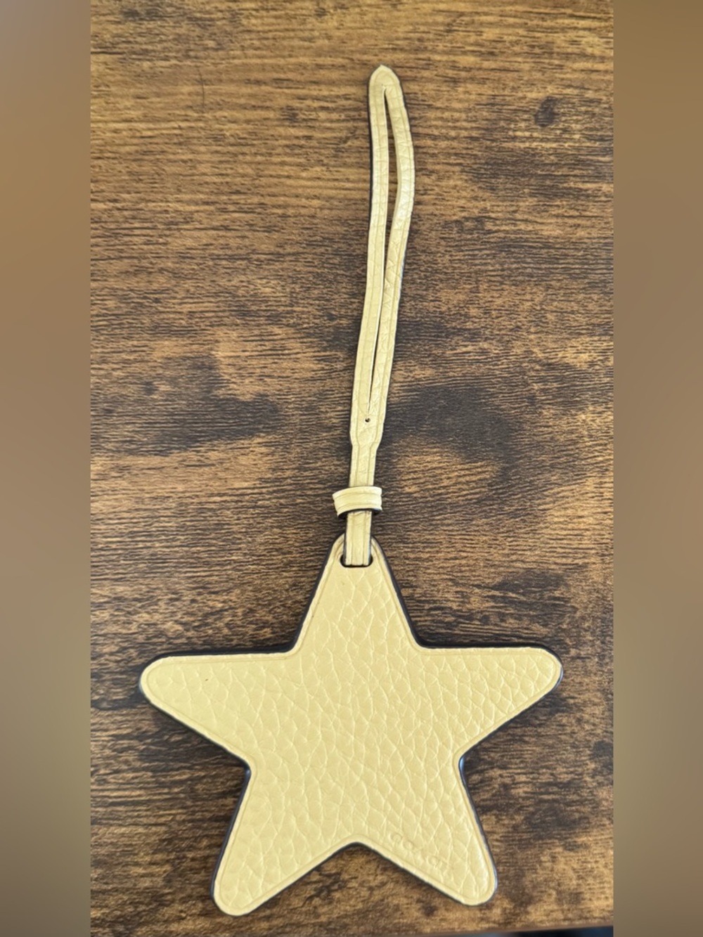 Coach Yellow Leather Star Bag Charm NWOT